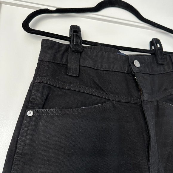 ❌SOLD❌NWT Khaite Preen Denim Pants Curved In-seam Wide-leg Jeans Sz 30 Black - Picture 7 of 11